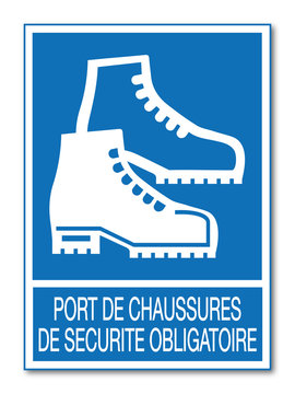 Panneau port de chaussures de sécurité obligatoire.
