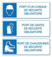 Panneau port des EPI obligatoire.
