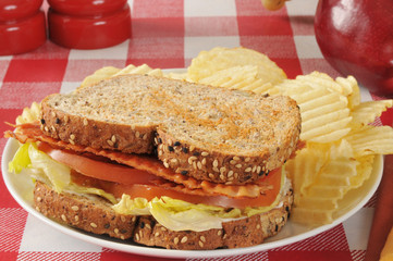 Bacon lettuce tomato sandwich