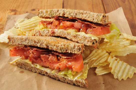 Bacon lettuce tomato sandwich