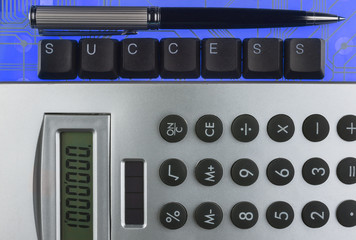 Keyboard keys laid out the word success