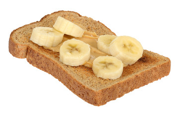 Wholegrain Toast with Peanut Butter and Banana