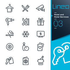 Lineo - Hotel and Hotel Services outline icons