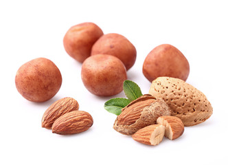 Marzipan with almonds nuts