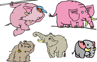 Comic elephants