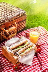 Selbstklebende Fototapeten Sommer-Picknick-Sandwiches © exclusive-design