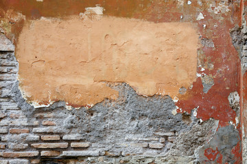 Background of anciant  brick wall texture - Rome Italy