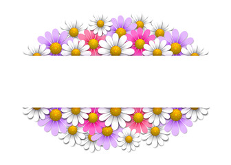 Floral background with colorful daisy