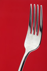 Dining fork closeup with copyspace