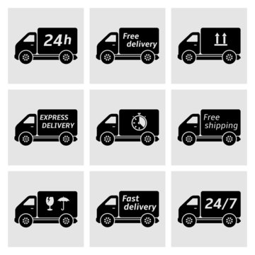 Delivery car icons