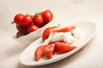 Mozzarella and tomato