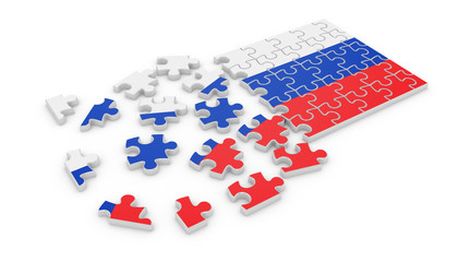 Russian puzzle flag