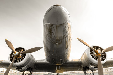 an old obsolete aircraft propeller