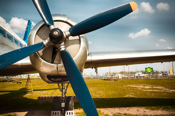 Naklejka na ściany i meble an old obsolete aircraft propeller