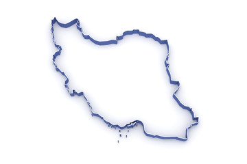 Map of Iran.