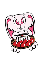 Easter Bunny holding egg basket