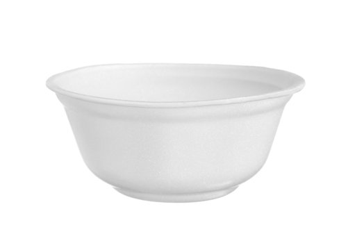 Styrofoam bowl isolated on white background