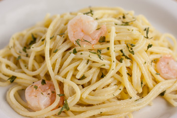 Pasta and Shrimp