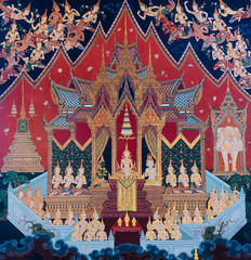 Native Thai mural painting