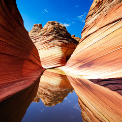 The Wave, Arizona, Paria Canyon Vermillion Cliffs, Reflections