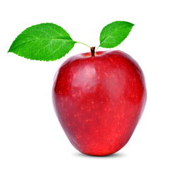 red apple isolated on white