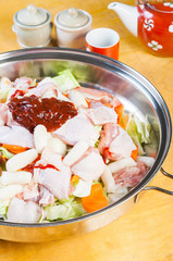 raw korean chicken dakgalbi