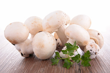 raw mushrooms