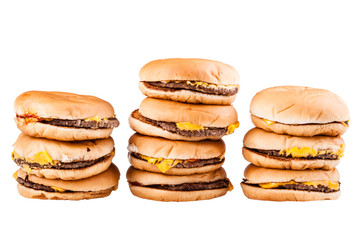 Burger piles - obrazy, fototapety, plakaty