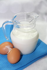 Milk and eggs
