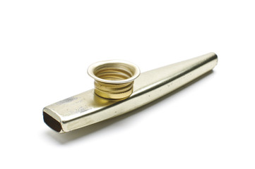 Kazoo musical instrument isolated on the white background