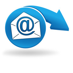 e mail sur bouton bleu