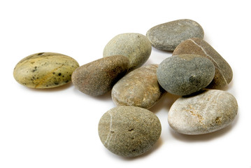Fototapeta na wymiar Isolated image of stones on a white background