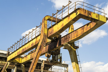 Fototapeta na wymiar Overhead industrial crane