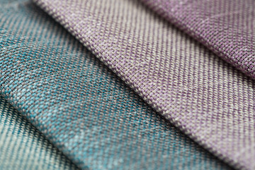 Multi color fabric texture samples