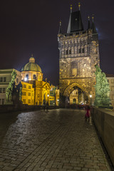 Fototapeta premium Charles Brdige at night