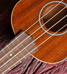 Obraz premium ukulele on wood background