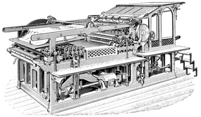 Printing press. Chromotypograph