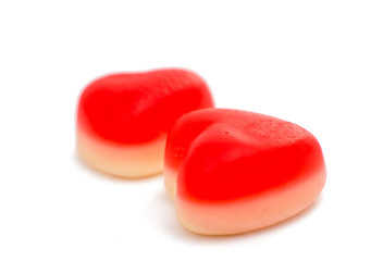 candy hearts isolated