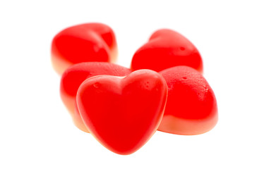 candy hearts isolated