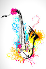 Naklejka na ściany i meble Saxophone