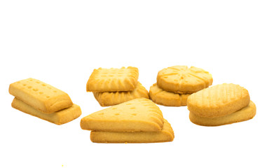 Butter cookies isolated
