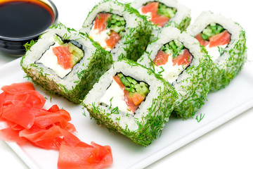 Japanese cuisine - rolls closeup