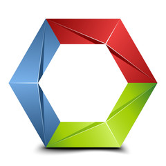 Hexagon folded figure