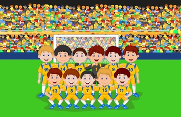 Football team cartoon