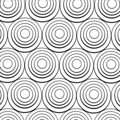Fototapeta na wymiar concentric black rings on a white background