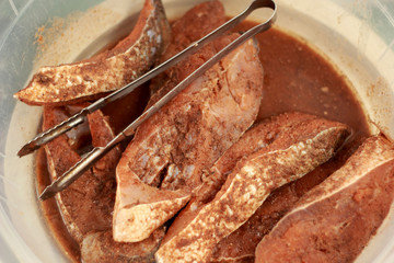 Salted fish - traditional thailand asia.