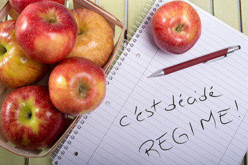 Resolutions - Diet with apples