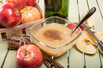 Healthy Organic Applesauce with Cinnamon