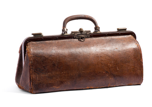 Old Brown Doctors Bag Or Holdall