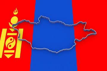 Map of Mongolia.